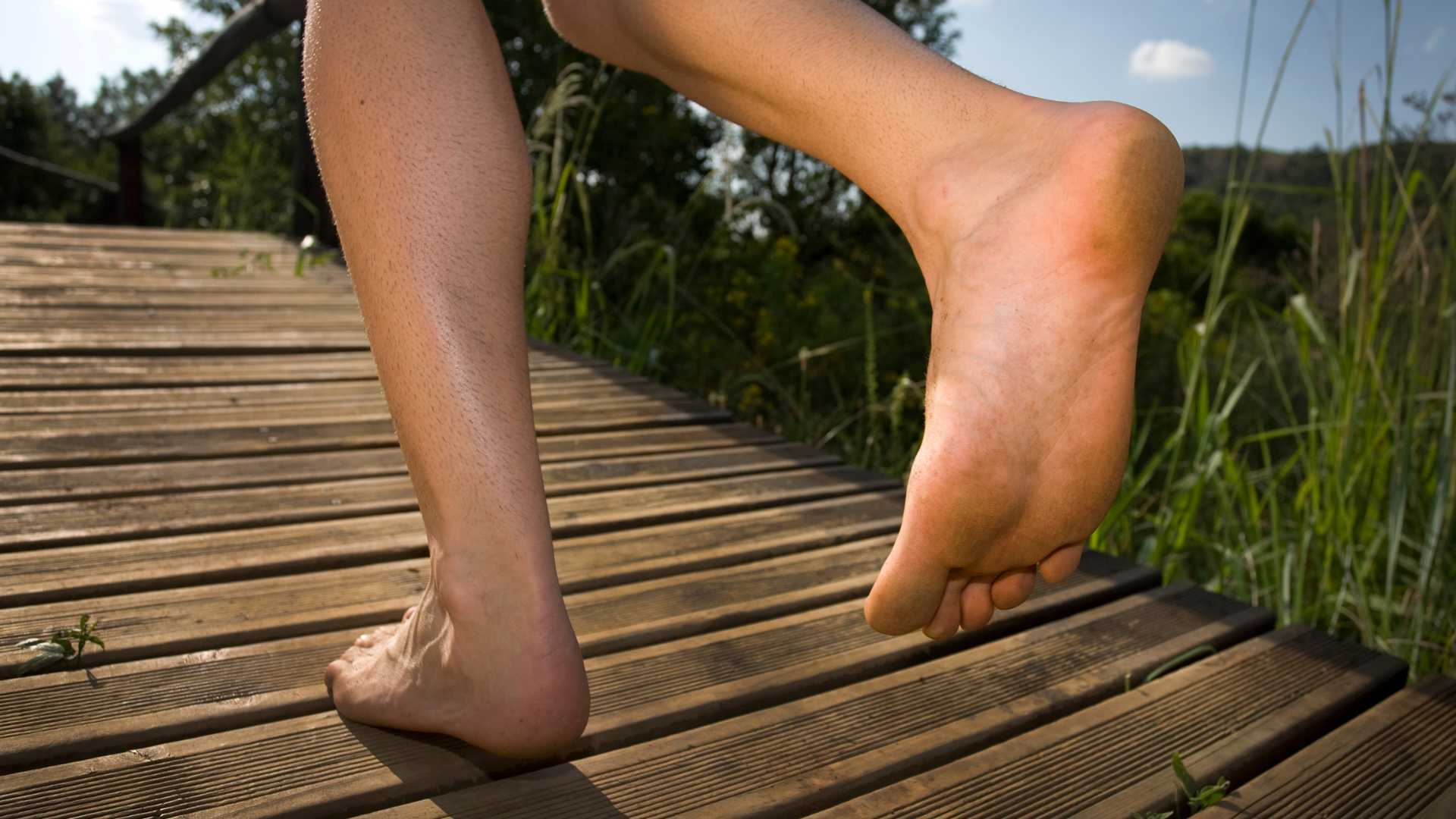 running barefoot